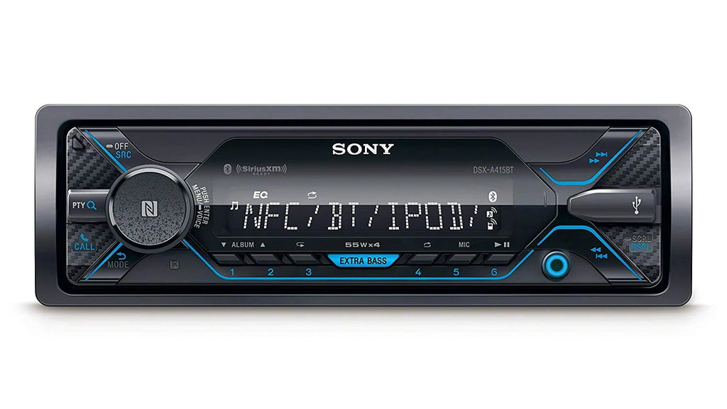 Single DIN Bluetooth Car Stereo Receiver with USB Auxiliary Inputs X8372