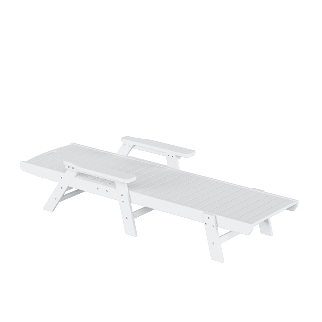 White Outdoor Lounge Chairs Set of 2 T5878