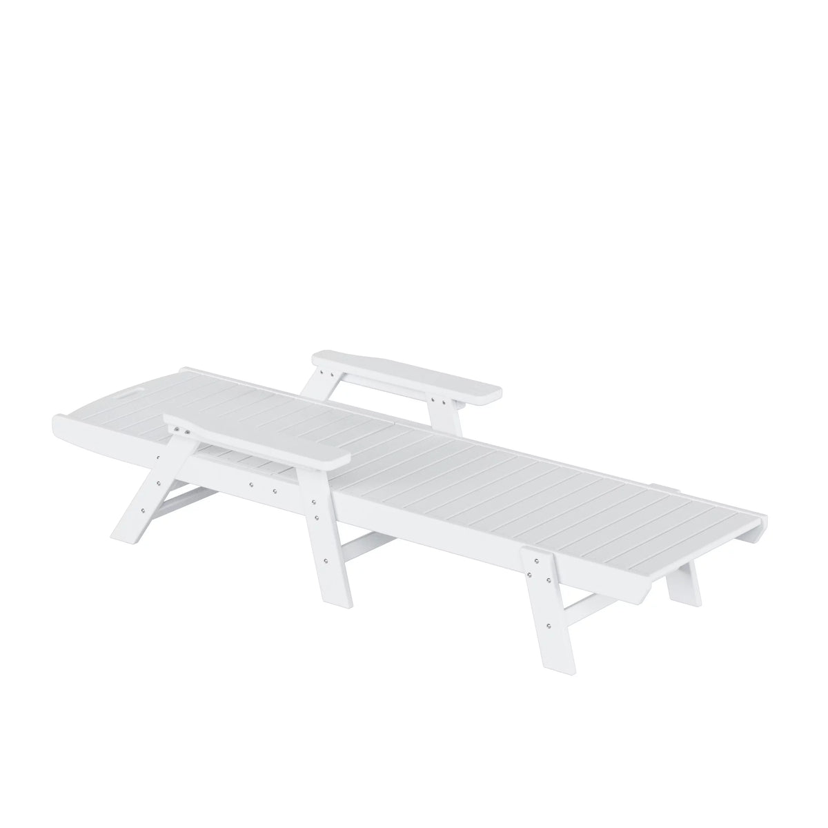 White Outdoor Lounge Chairs Set of 2 T5878