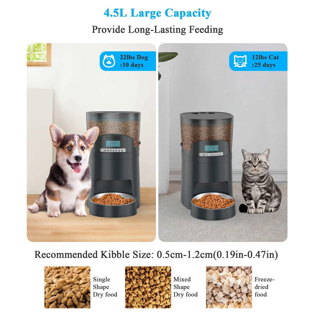 4.5l Automatic Pet Feeder 6 Meal Portion Control E596