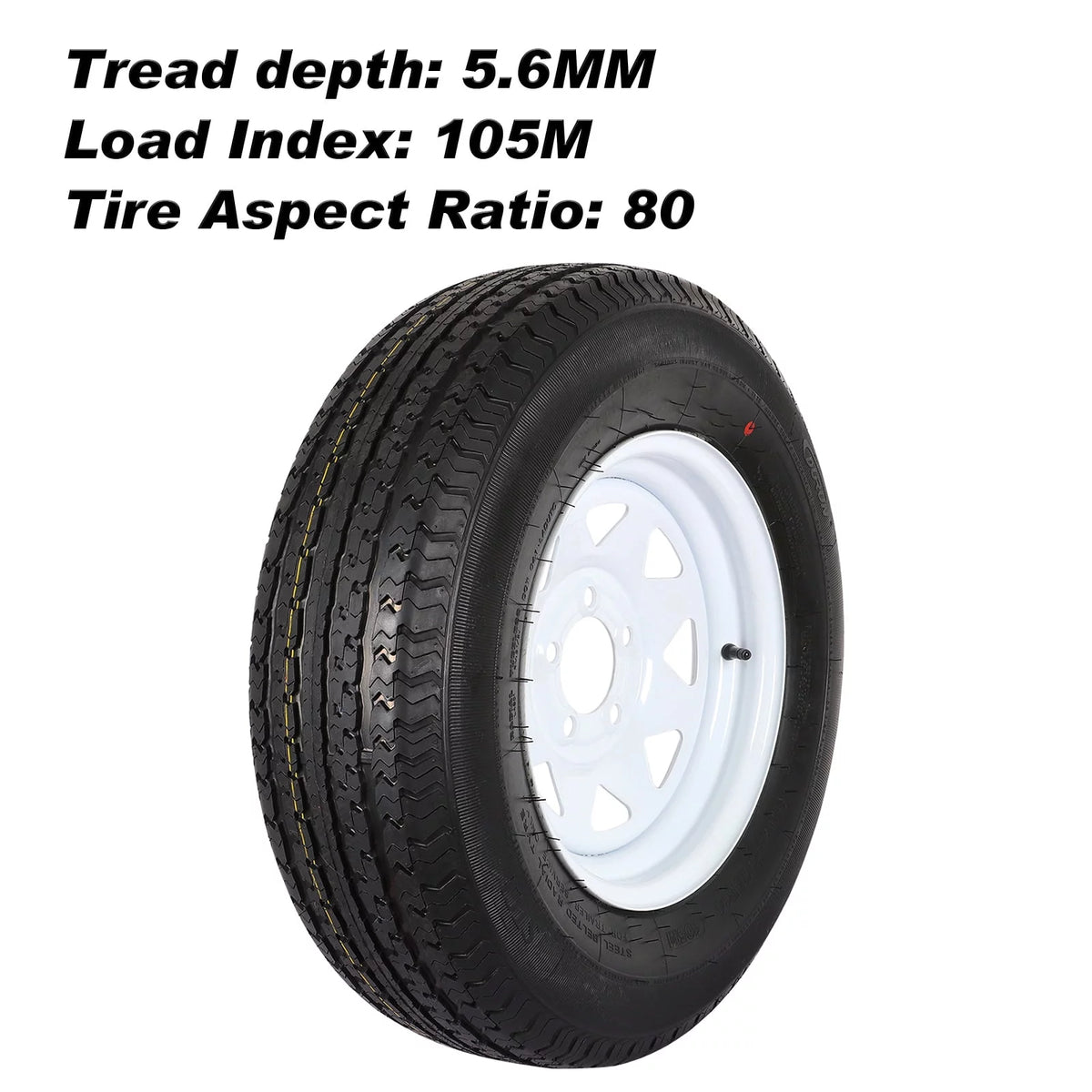 ST205/75R14 8-Ply Trailer Tire with Rim Set of 2 H3936