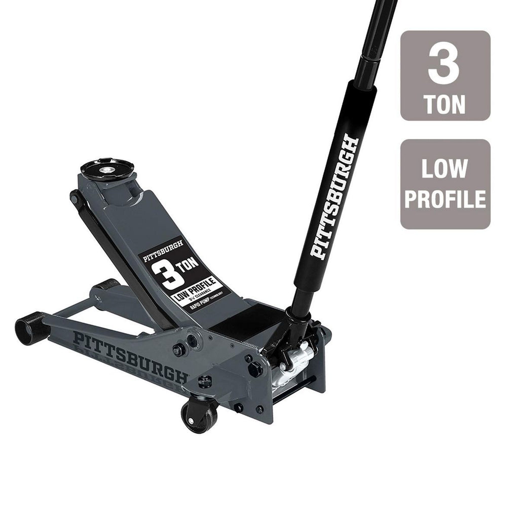 3 Ton Low-Profile Floor Jack with Rapid Pump, Slate Gray J4907