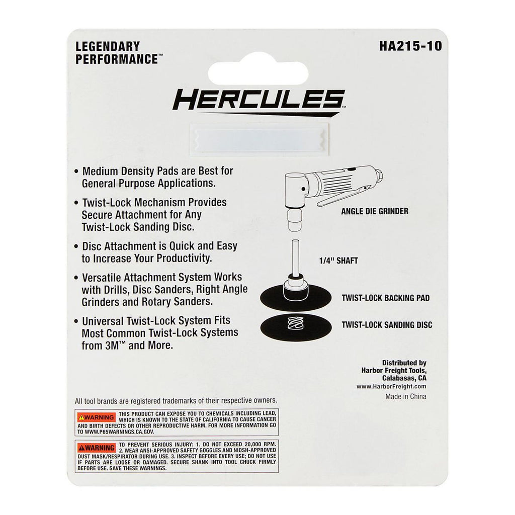 3 in. Twist Lock Backing Pad J812828
