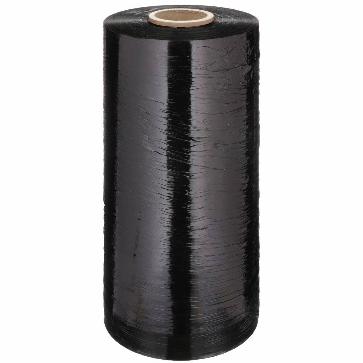 Black Opaque Cast Style Machine Stretch Wrap 20" x 5000 ft F28794