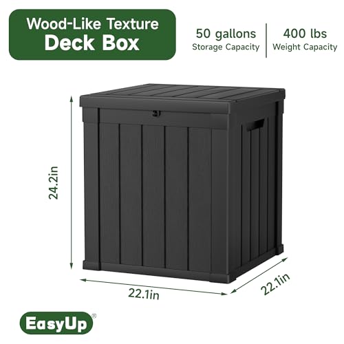 75 Gallon Waterproof Resin Outdoor Storage Box T5433