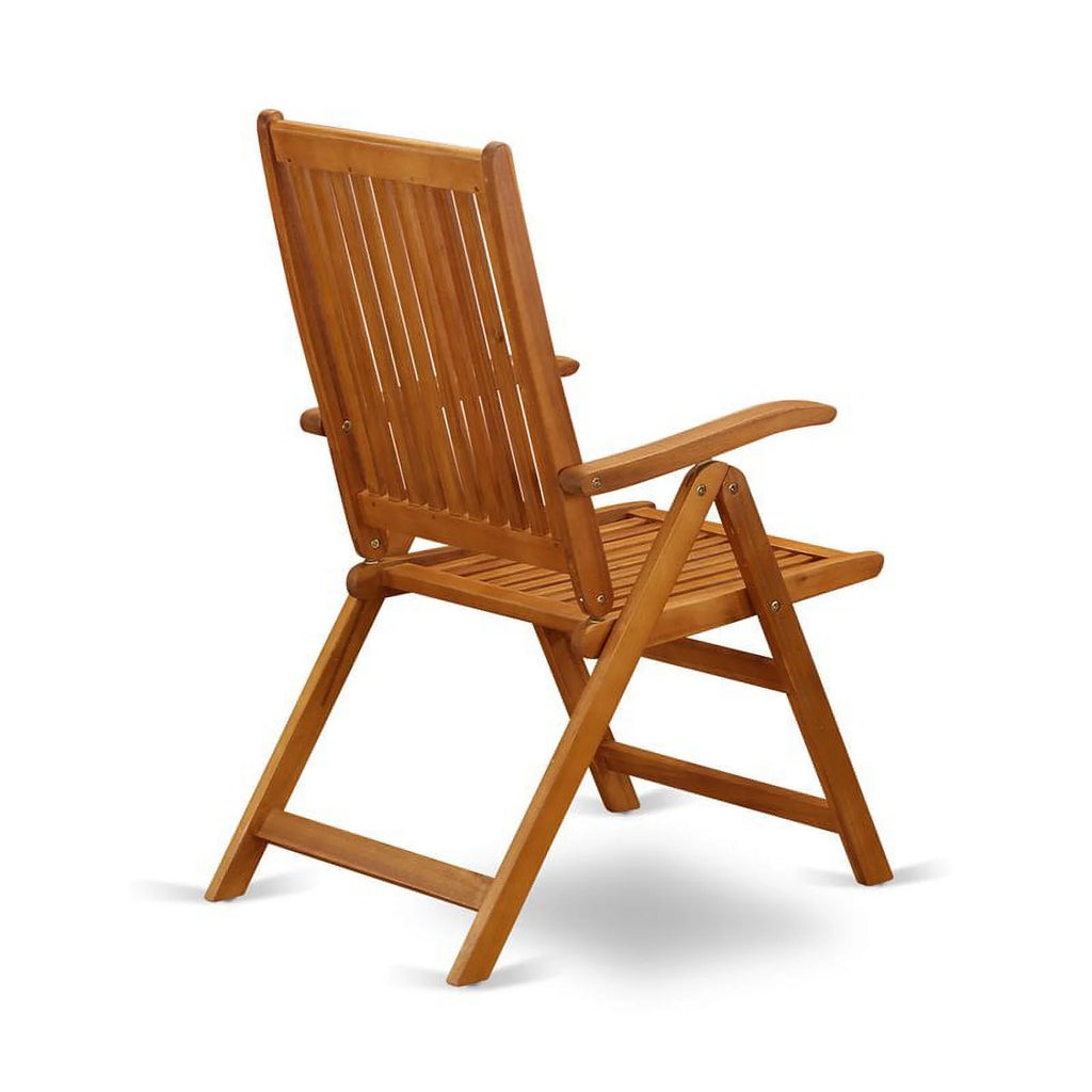 Wood Patio Dining Chairs Set of 2 U420752