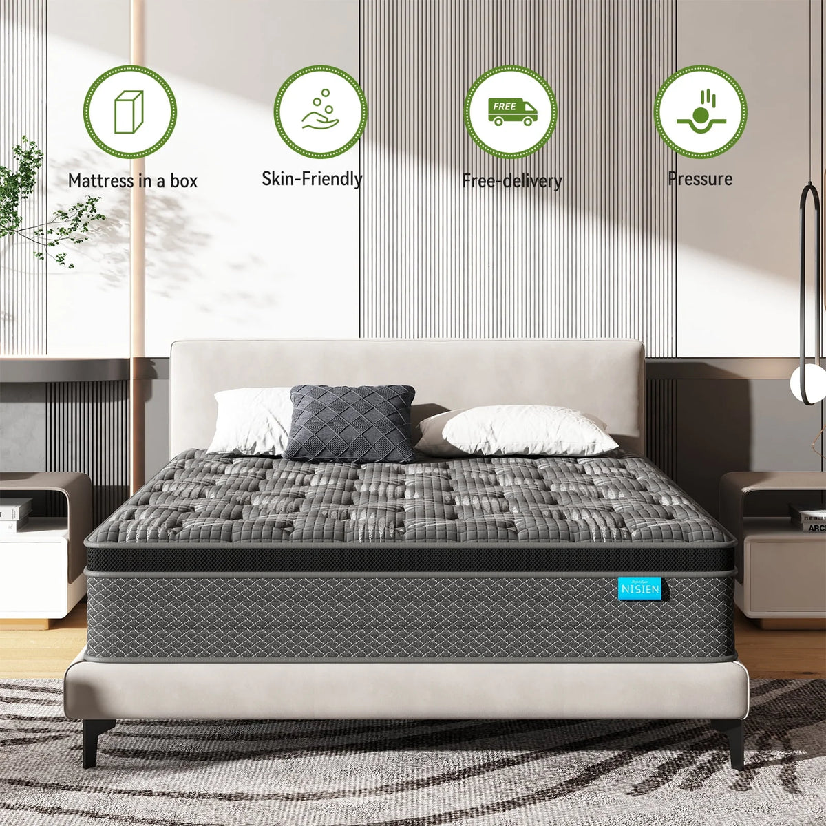 CertiPUR-US Certified Memory Foam Pocket Spring Hybrid Mattress W595
