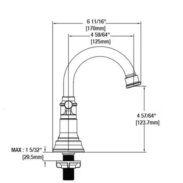 4 in. Centerset Double Handle High-Arc Bathroom Faucet Brushed Nickel A11821