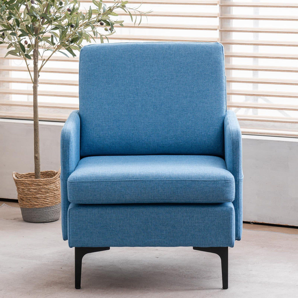 Fabric Arm Chair with Side Bags Dark Gray Z6728