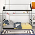 Black Twin Solid Wood Platform Bed G686