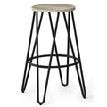 30 inch Metal Bar Stool with Wood Seat U506702