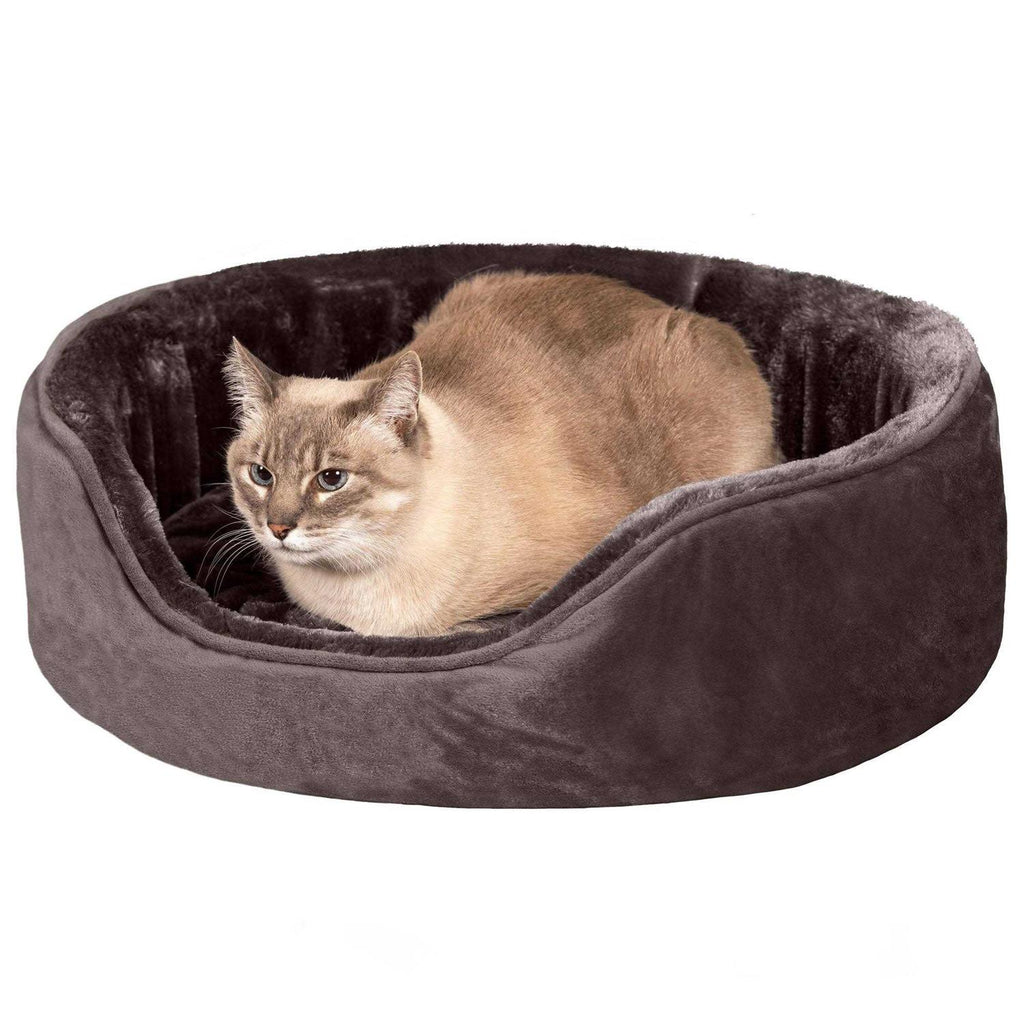 Plush Velvet Oval Dog Bed A7378