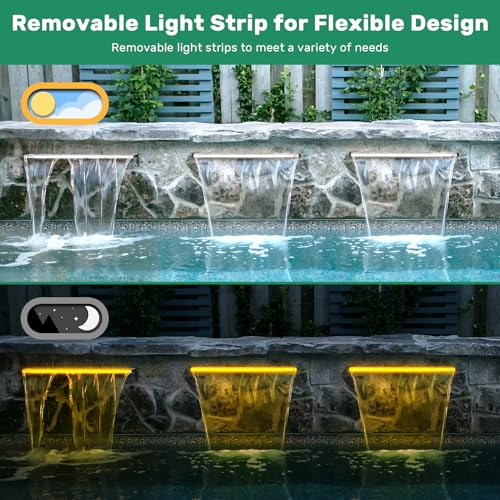 304 Stainless Steel Pond Waterfall with 40W 660GPH Pump A8393