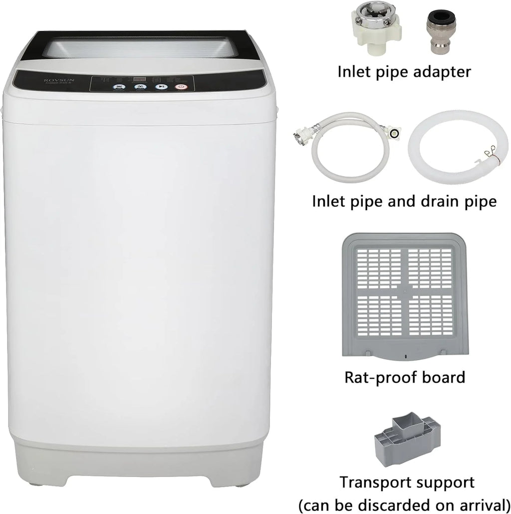 13lbs 1.32cu.ft Compact Automatic Washing Machine with Drain Pump H19828