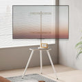 Height Adjustable Swivel TV Stand for 40 to 65 Inch Screen with Wooden Tray L962