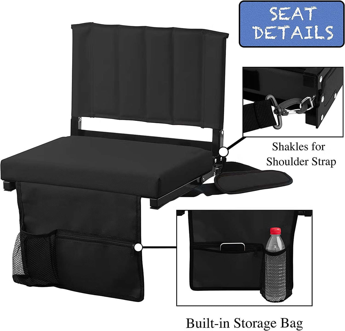 Padded Foldable Stadium Seat with Cup Holder P58542