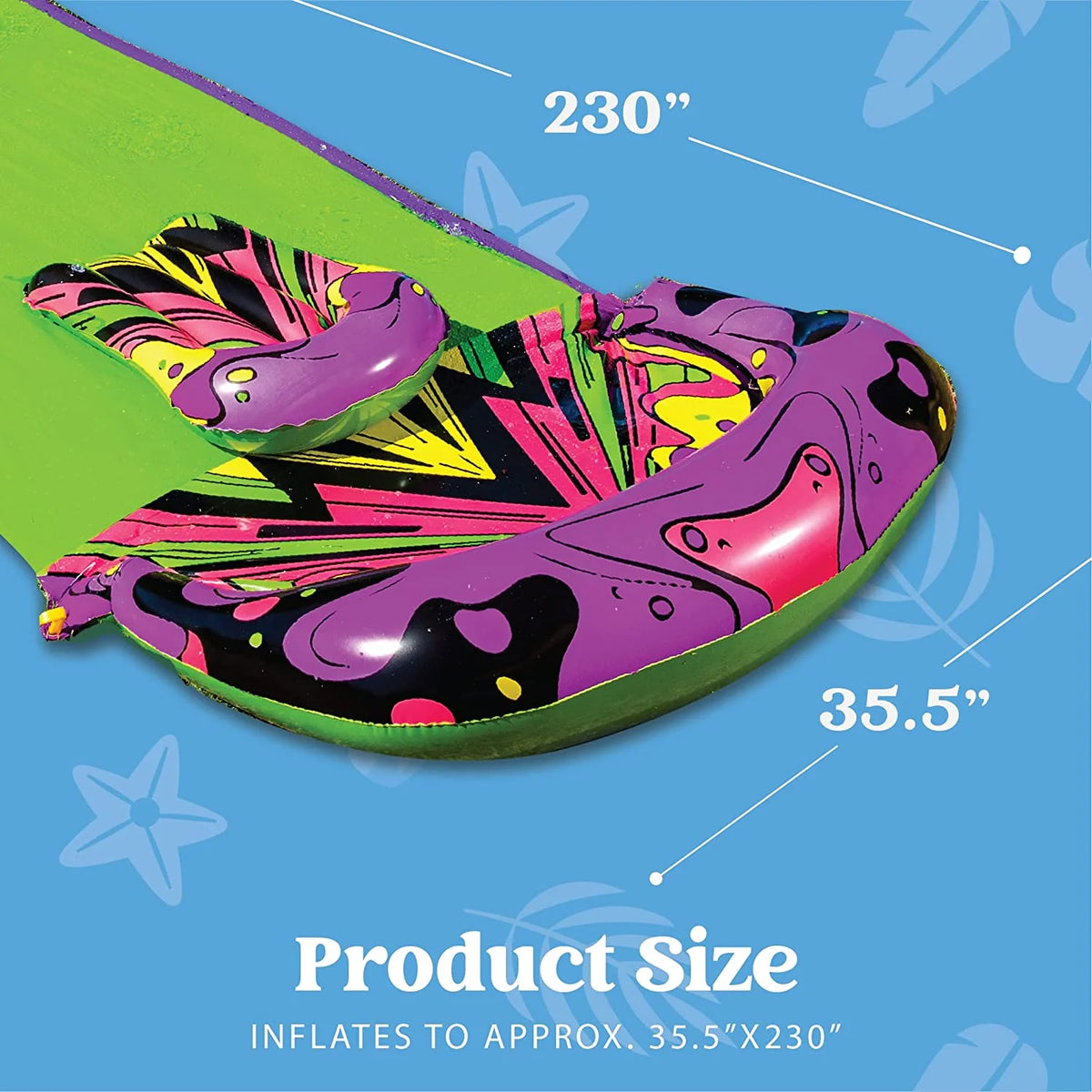 2 Pack 20ft x 35.5in Water Slide with Bodyboards G82941