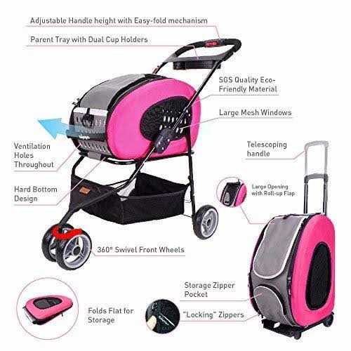5-in-1 EVA Pet Carrier Stroller Y871