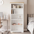 Brown 5-Tier Solid Wood Pine Bookcase T503193