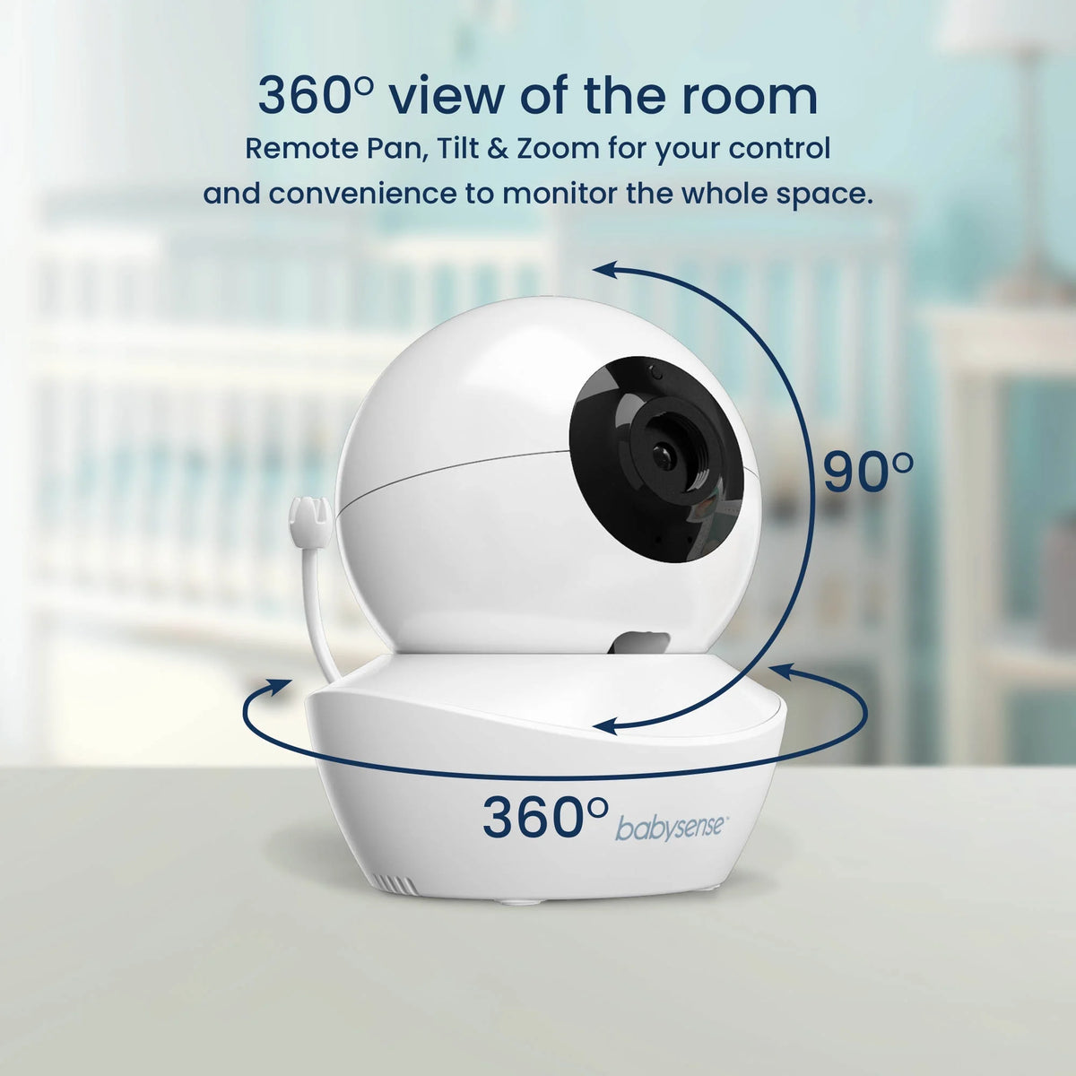Baby Video Monitor Split Screen 5" HD Display with 2 Cameras Y4739