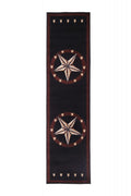 Black 2 ft. x 8 ft. Western Star Area Rug V630628