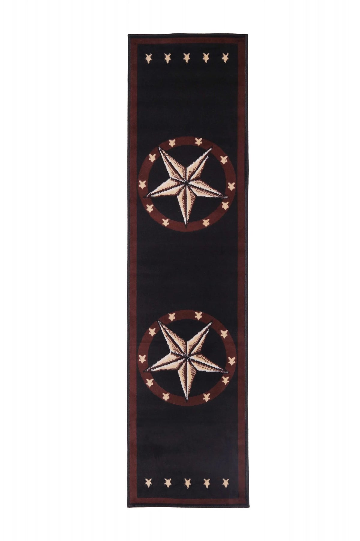 Black 2 ft. x 8 ft. Western Star Area Rug V630628