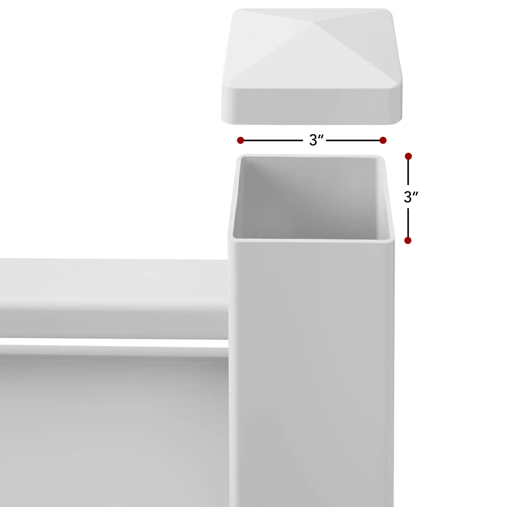 White 48" x 48" Louvered Privacy Screen P421