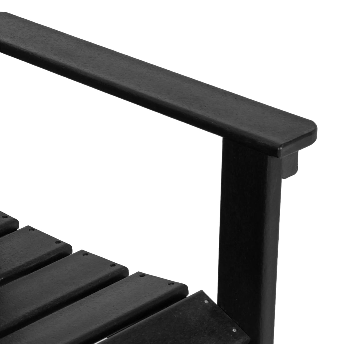 Black HDPE Double Patio Glider Bench S5639