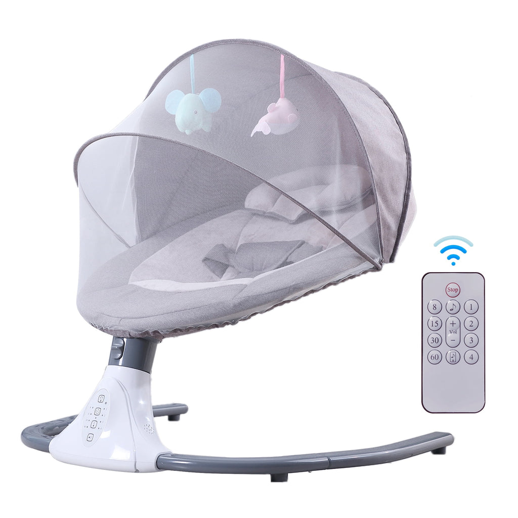 Electric Baby Swing and Bouncer with Remote Control and Mosquito Net I98055