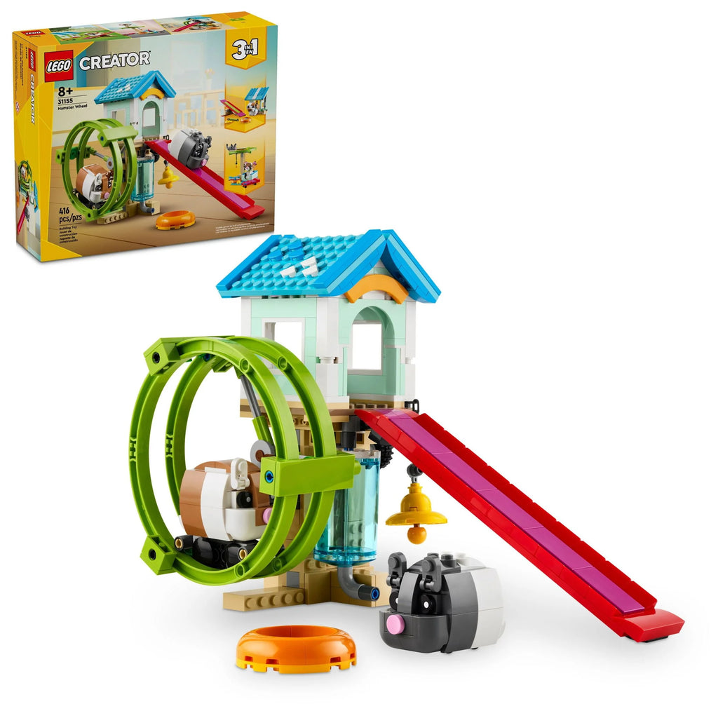 3 in 1 Hamster Wheel Toy Animal Set X988836