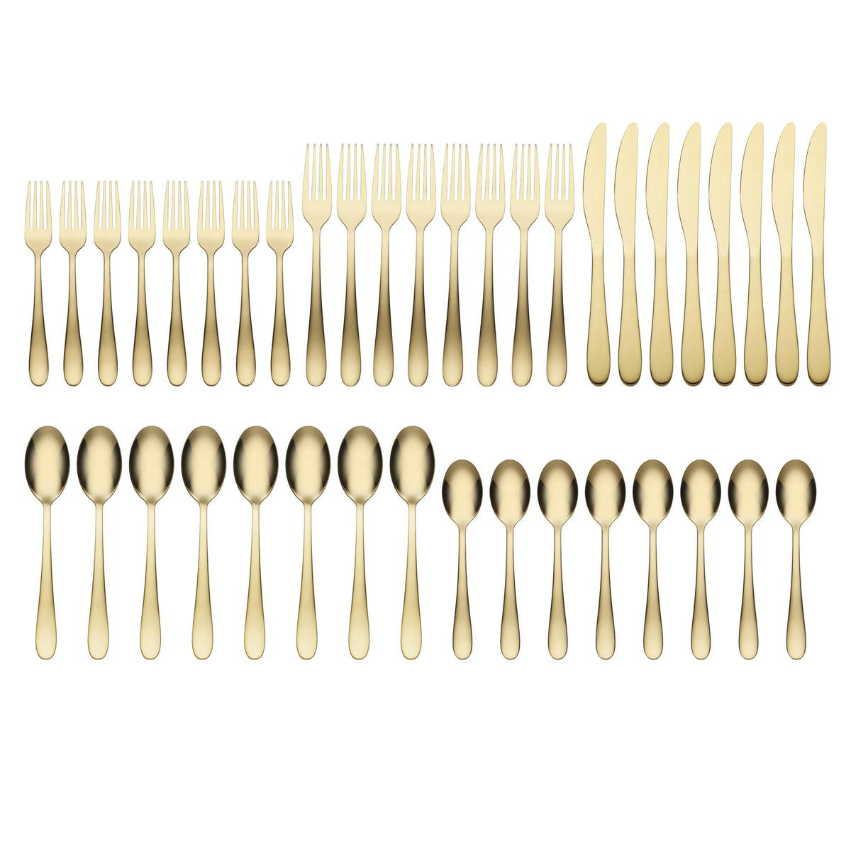 Gold 40 Piece Flatware Set C585665