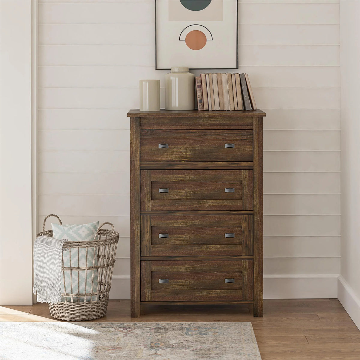 4 Drawer Weathered Oak Dresser C206