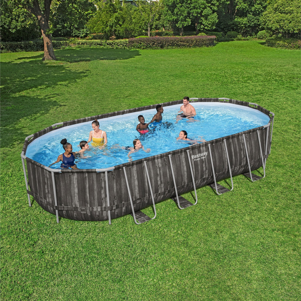 24' x 12' x 52" Oval Above Ground Swimming Pool Set N60395