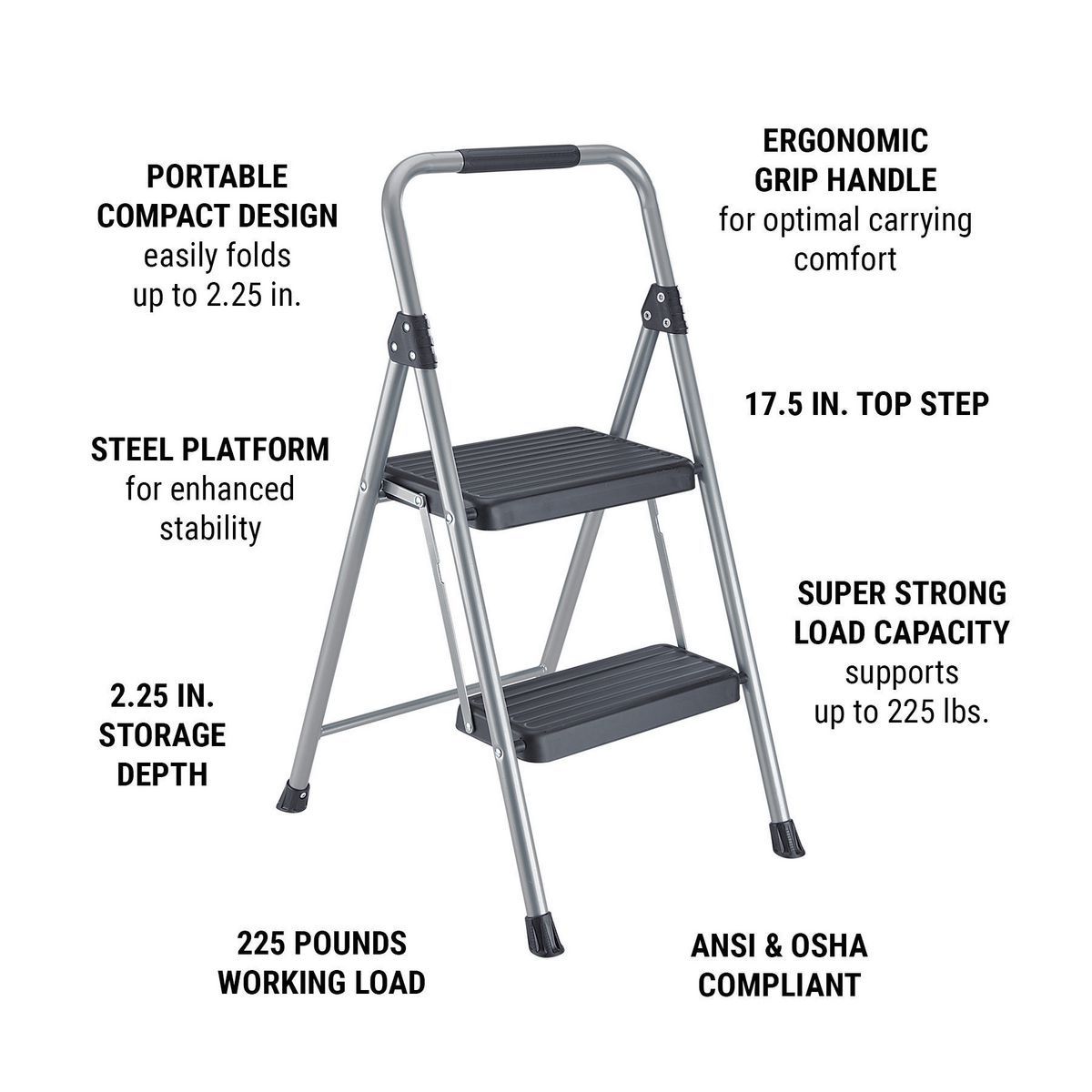 2-Step Steel Stool W7413