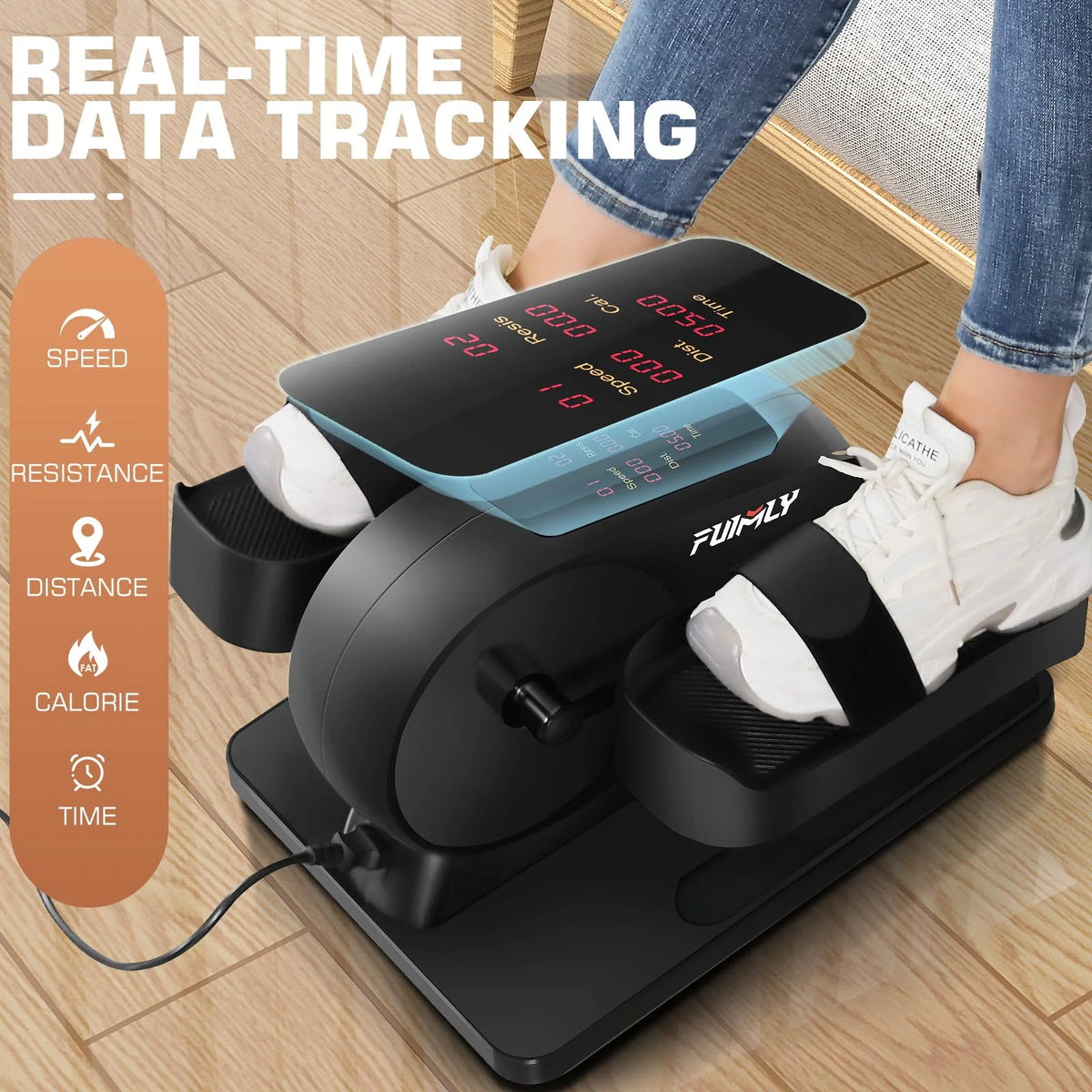 Under Desk Elliptical with Display and Remote Control E4180