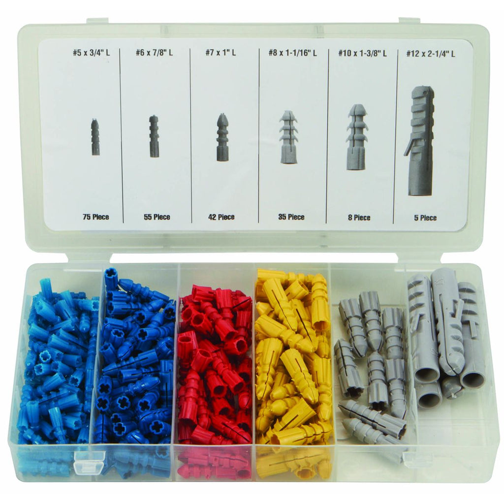 Wall Anchor Assortment, 220 Piece W59747