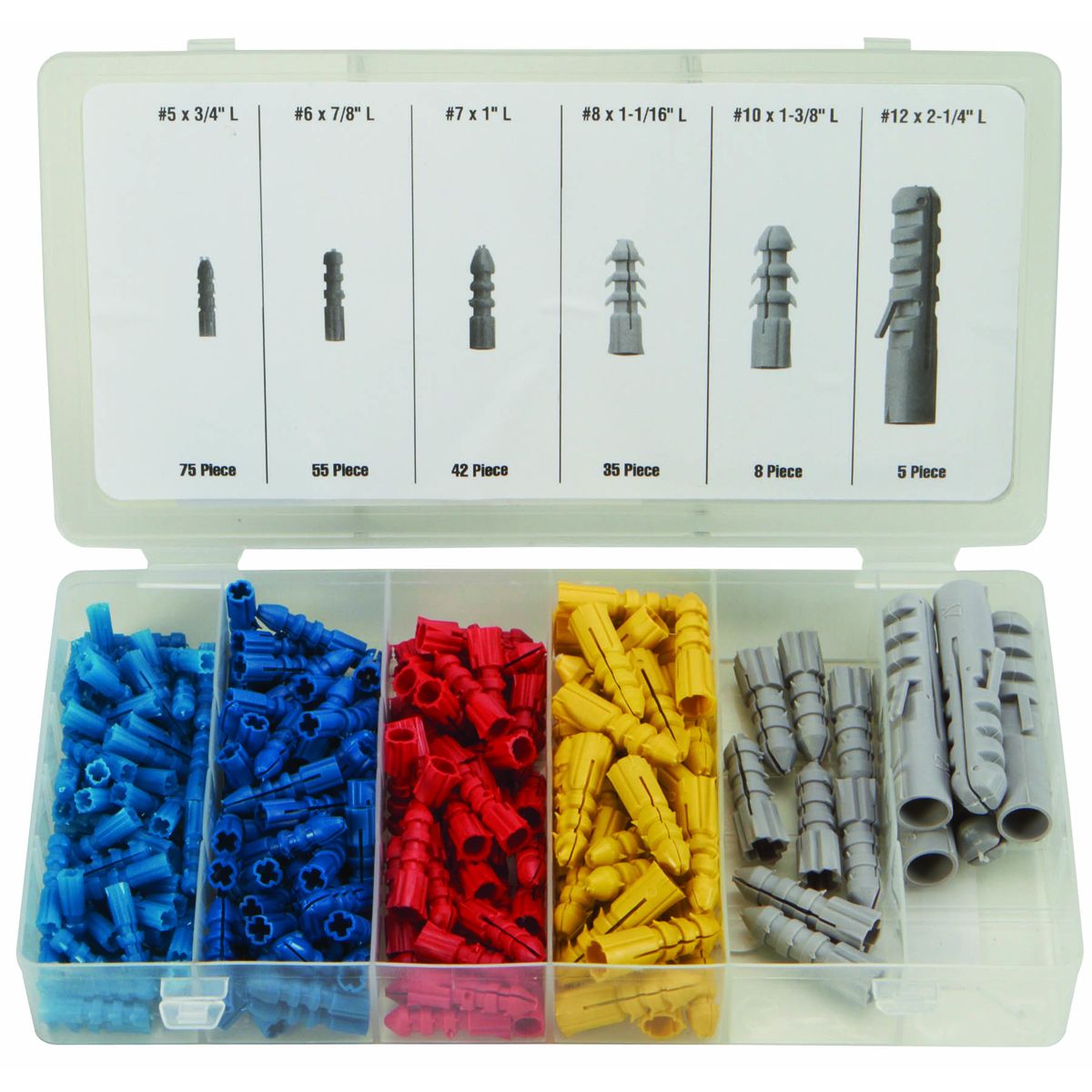 Wall Anchor Assortment, 220 Piece W59747