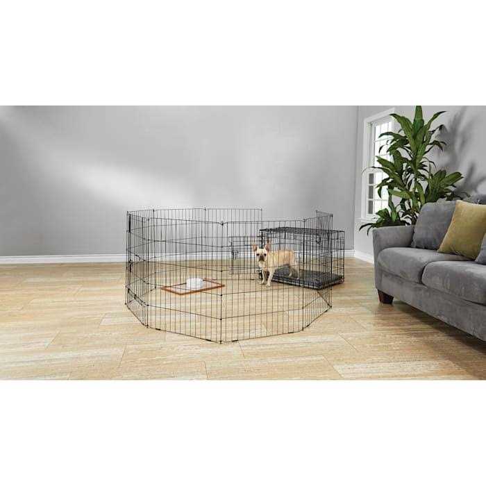 Adjustable Black Exercise Pen for Dogs F94816